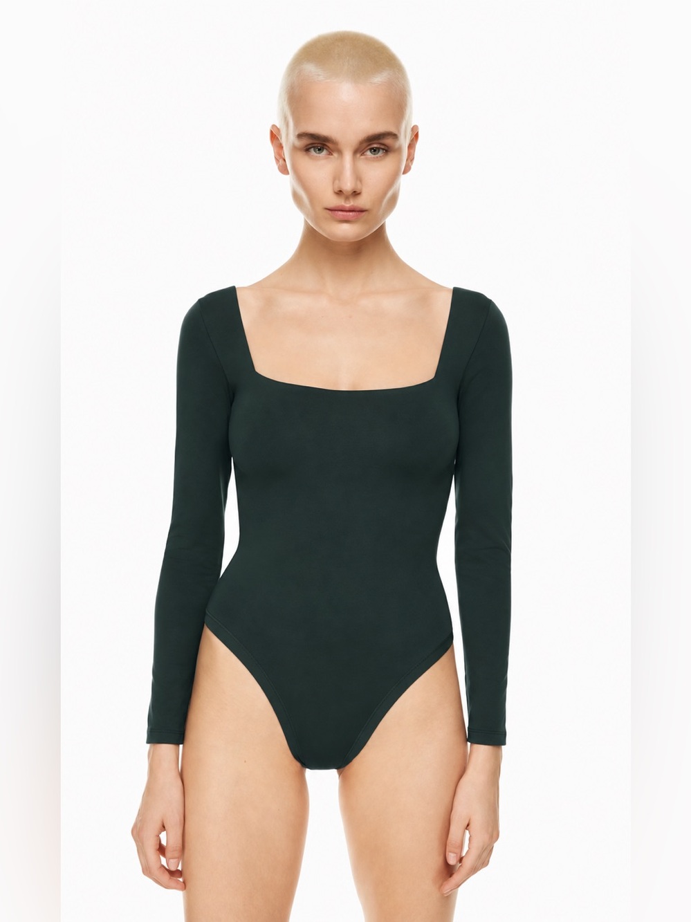 Babaton Contour Squareneck Longsleeve Bodysuit – Size S – Dark Green